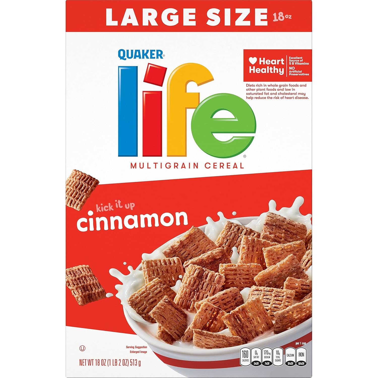 image:imageLife Breakfast Cereal Cinnamon 18oz BoxCinnamon