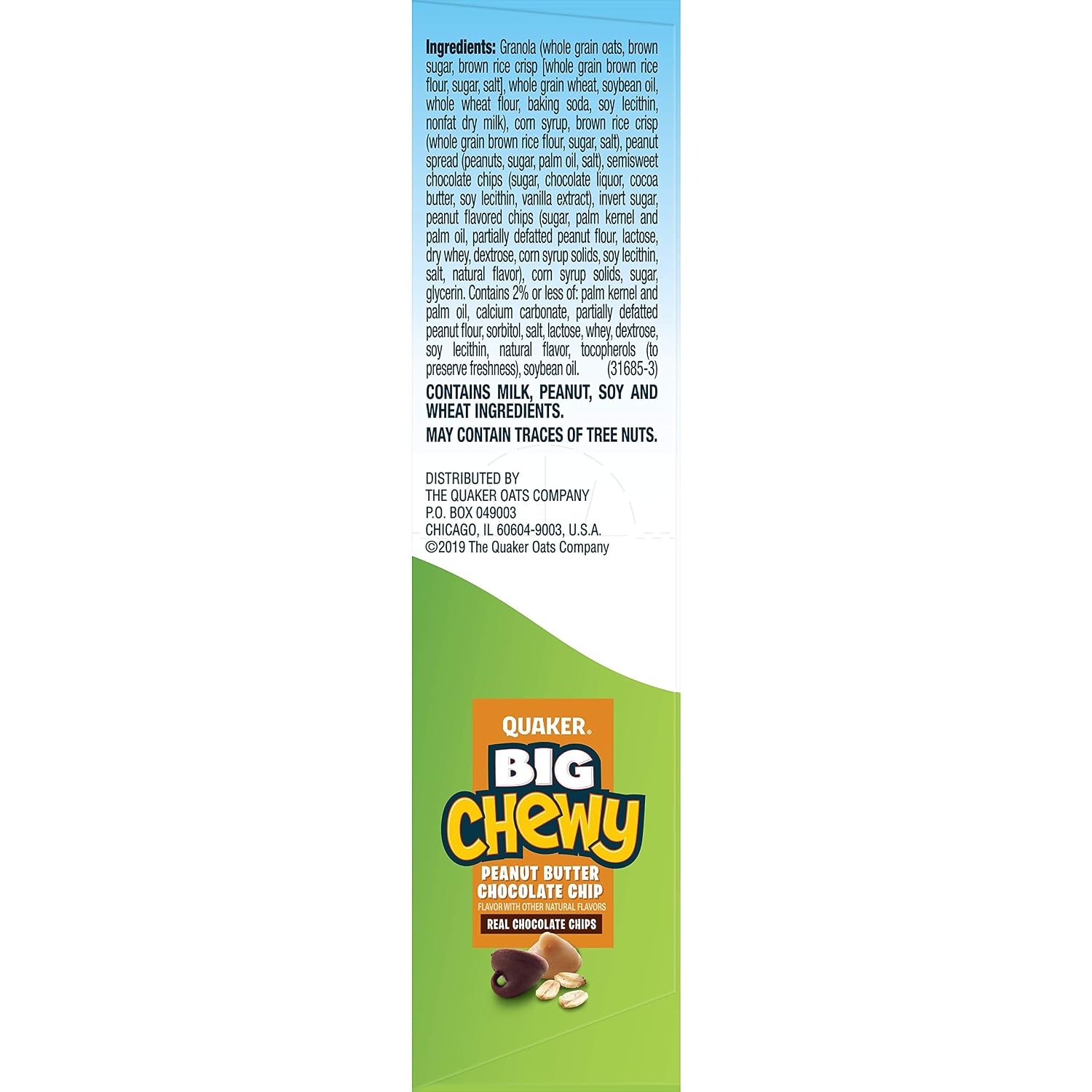 image:imageQuaker Big Chewy Chocolate Chip Granola Bar Peanut Butter 148 Oz 5 Ct
