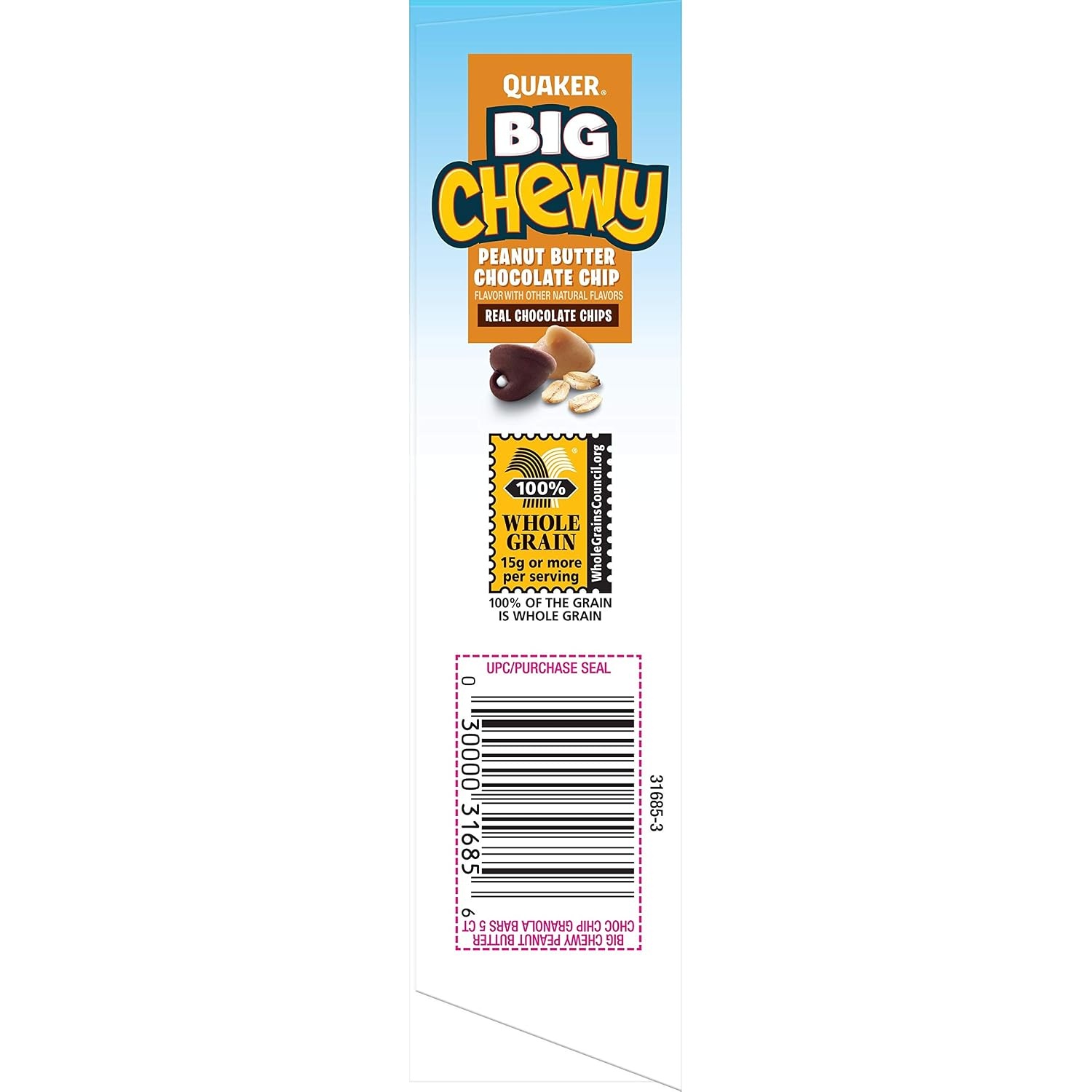 image:imageQuaker Big Chewy Chocolate Chip Granola Bar Peanut Butter 148 Oz 5 Ct