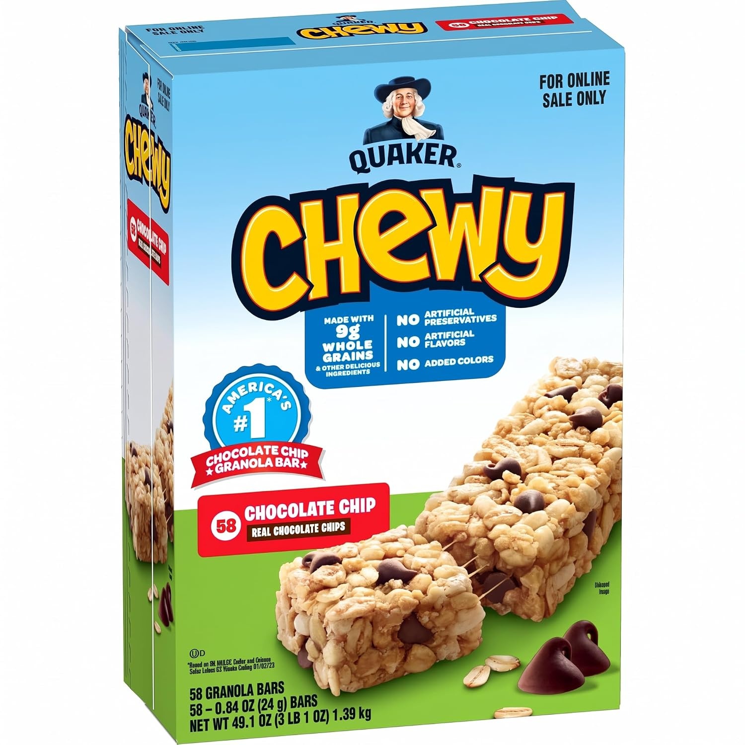 image:imageQuaker Chewy Granola Bars Peanut Butter Chocolate Chip 58 CountChocolate Chip