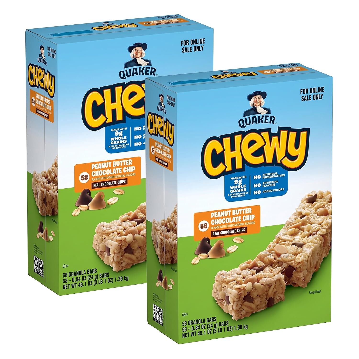 image:imageQuaker Chewy Granola Bars Peanut Butter Chocolate Chip 58 CountPeanut Butter Chocolate Chip