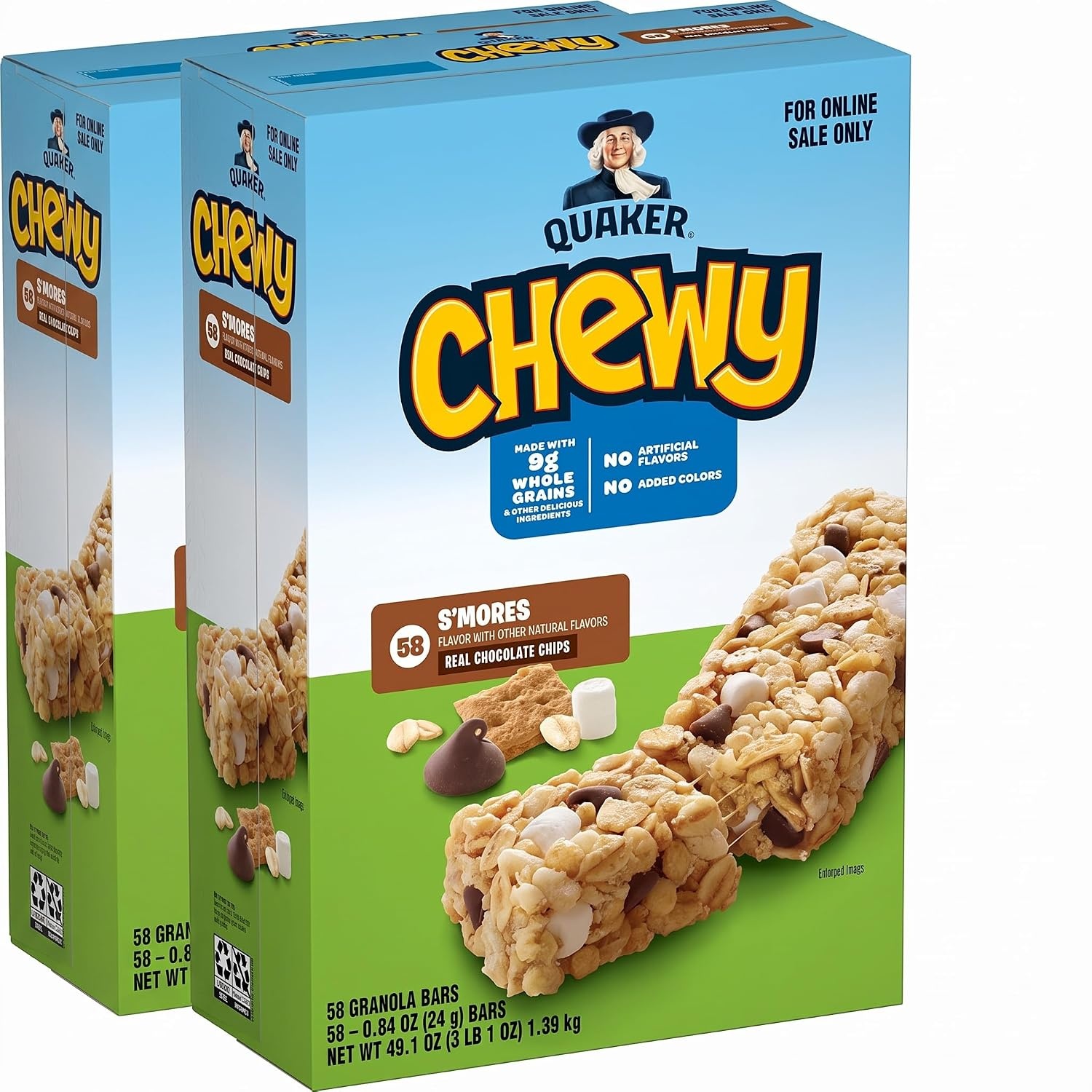 image:imageQuaker Chewy Granola Bars Peanut Butter Chocolate Chip 58 CountSmores