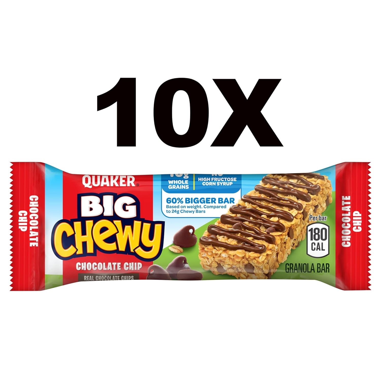 image:imageQuaker Chewy Yogurt Bars Variety Pack 10ctBig Chewy Chocolate Chip 10ct