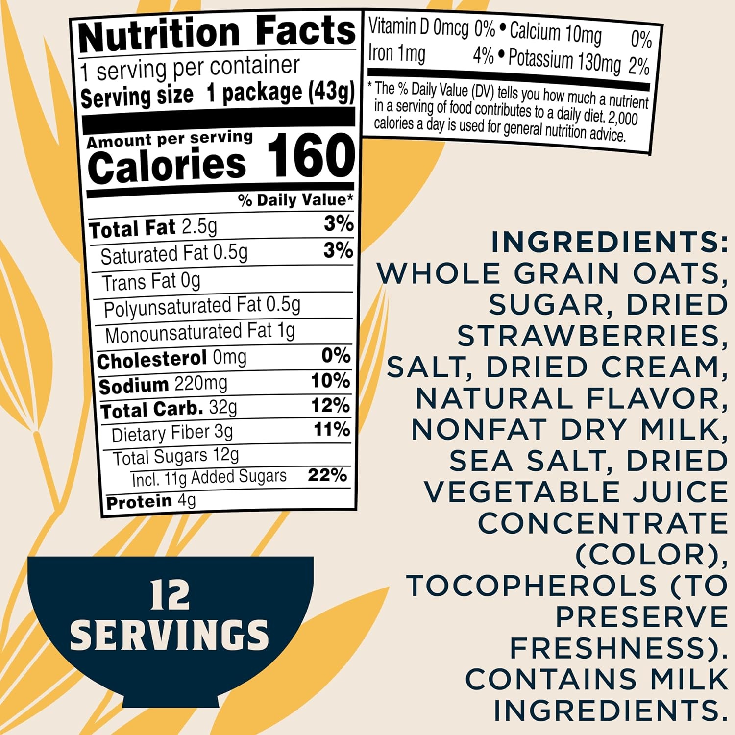 image:imageQuaker Express Cups Strawberry amp Cream 12 CountStrawberries Cream Express Cups 12 Count