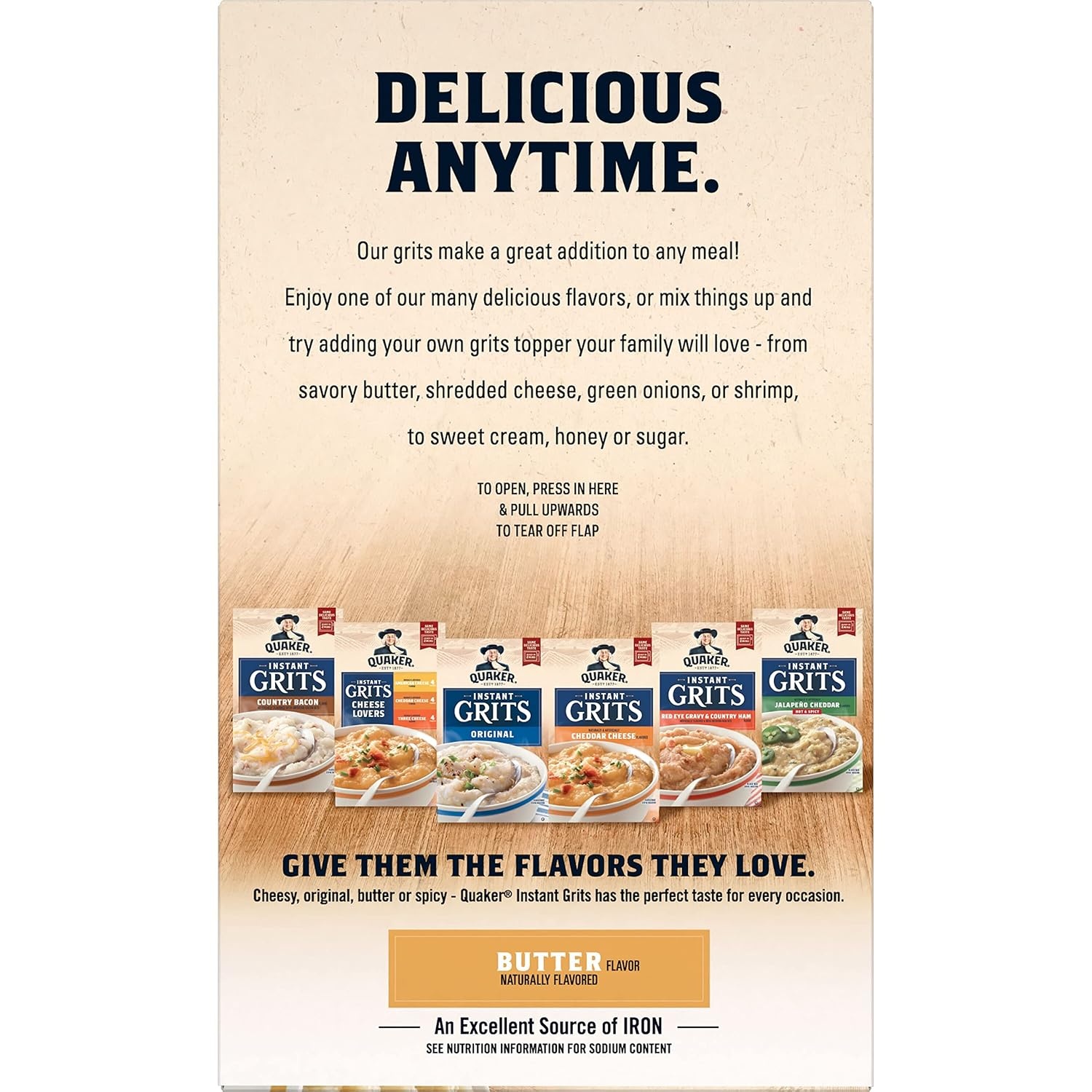 image:imageQuaker Instant Grits Butter 098oz Packets 10 Pack