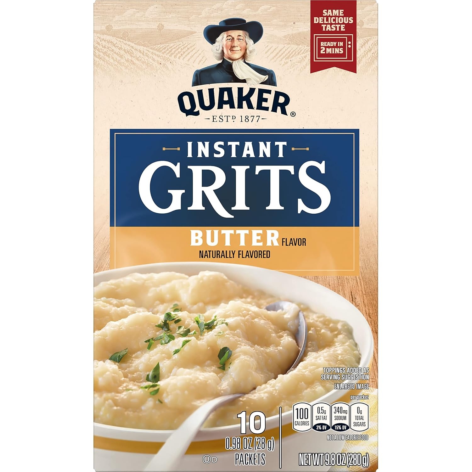 image:imageQuaker Instant Grits Butter 098oz Packets 10 Pack
