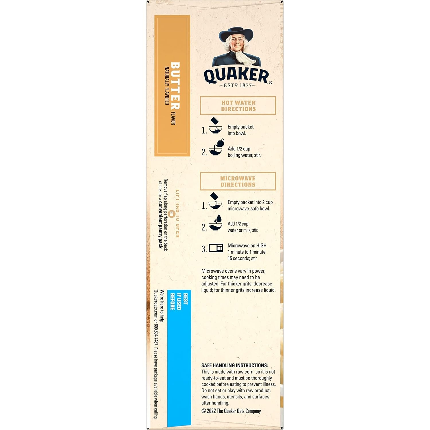image:imageQuaker Instant Grits Butter 098oz Packets 10 Pack