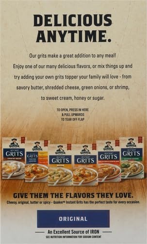 image:imageQuaker Instant Grits Original 098oz Packets 10 Pack10 Count Pack of 1