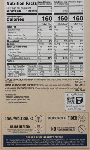 image:imageQuaker Instant Oatmeal 3 Flavor Variety Pack 151oz Packets 8 Pack