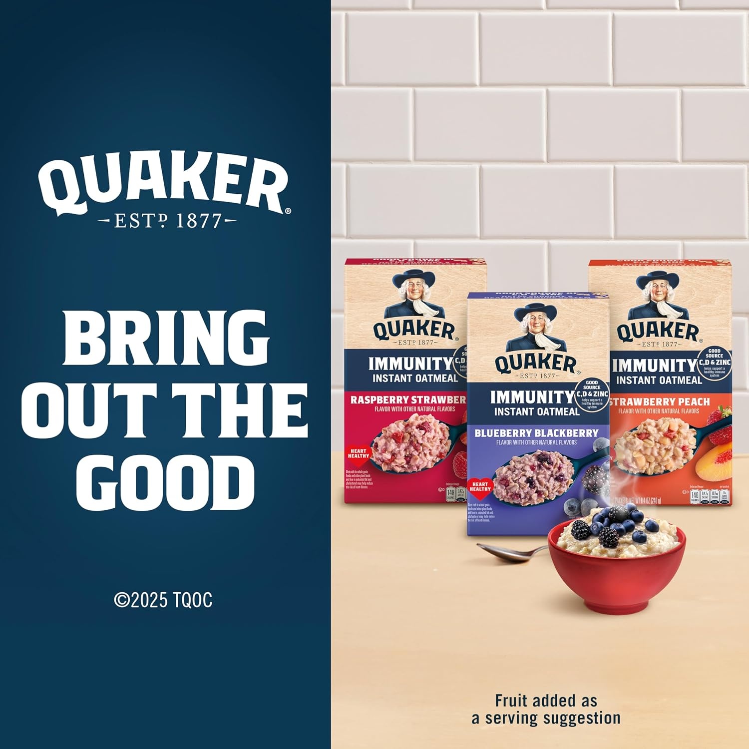 image:imageQuaker Instant Oatmeal 4 Flavor Variety Pack Individual Packets 48 CountFruit Fusion 3 Flavor Variety Pack