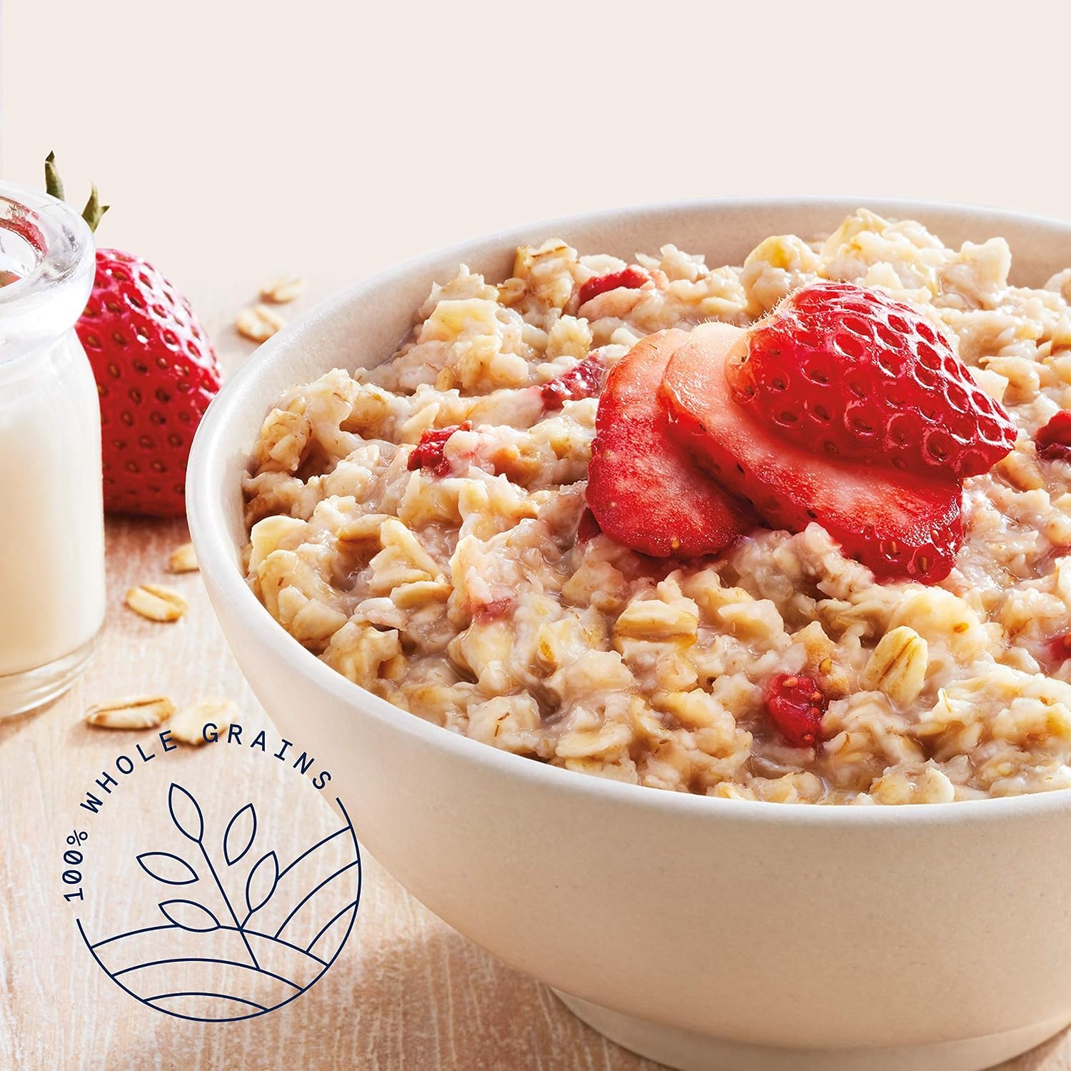 image:imageQuaker Instant Oatmeal Fruit and Cream 4 Flavor Variety Pack Individual Packets 48 Count507 Ounce Pack of 1
