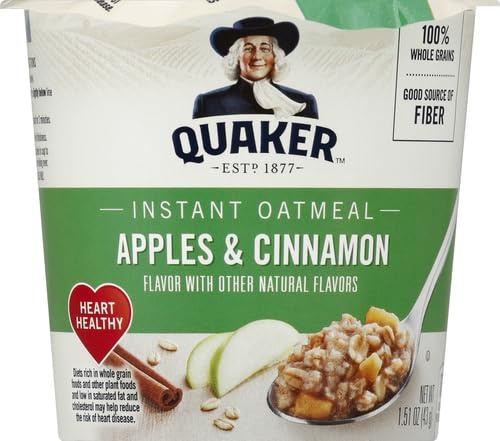 image:imageQuaker Instant Oatmeal Gluten Free Maple amp Brown Sugar Breakfast Cereal 121 Oz Pack of 6Apple Cinnamon