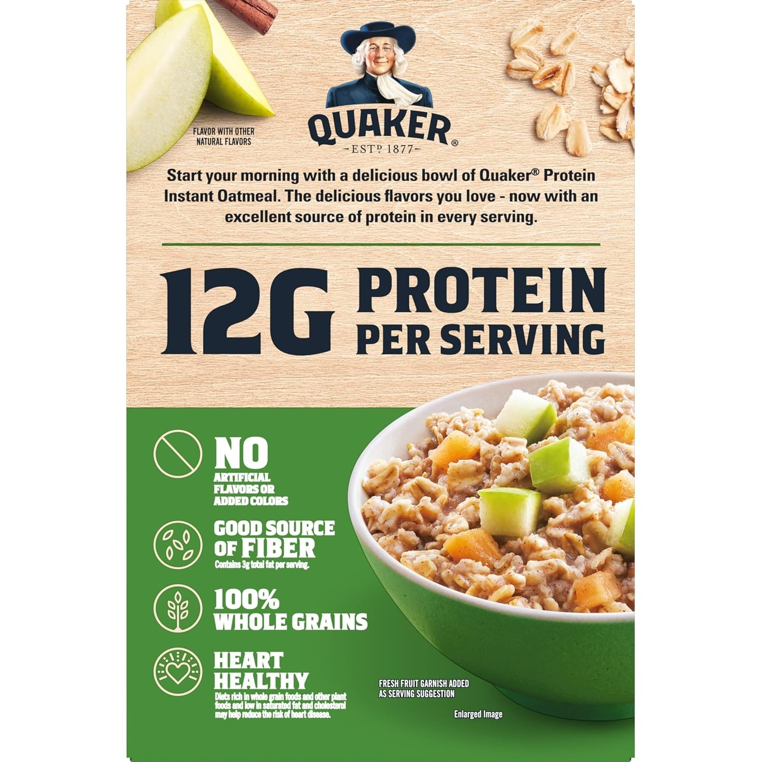 image:imageQuaker Instant Oatmeal Gluten Free Maple amp Brown Sugar Breakfast Cereal 121 Oz Pack of 6Apple Cinnamon