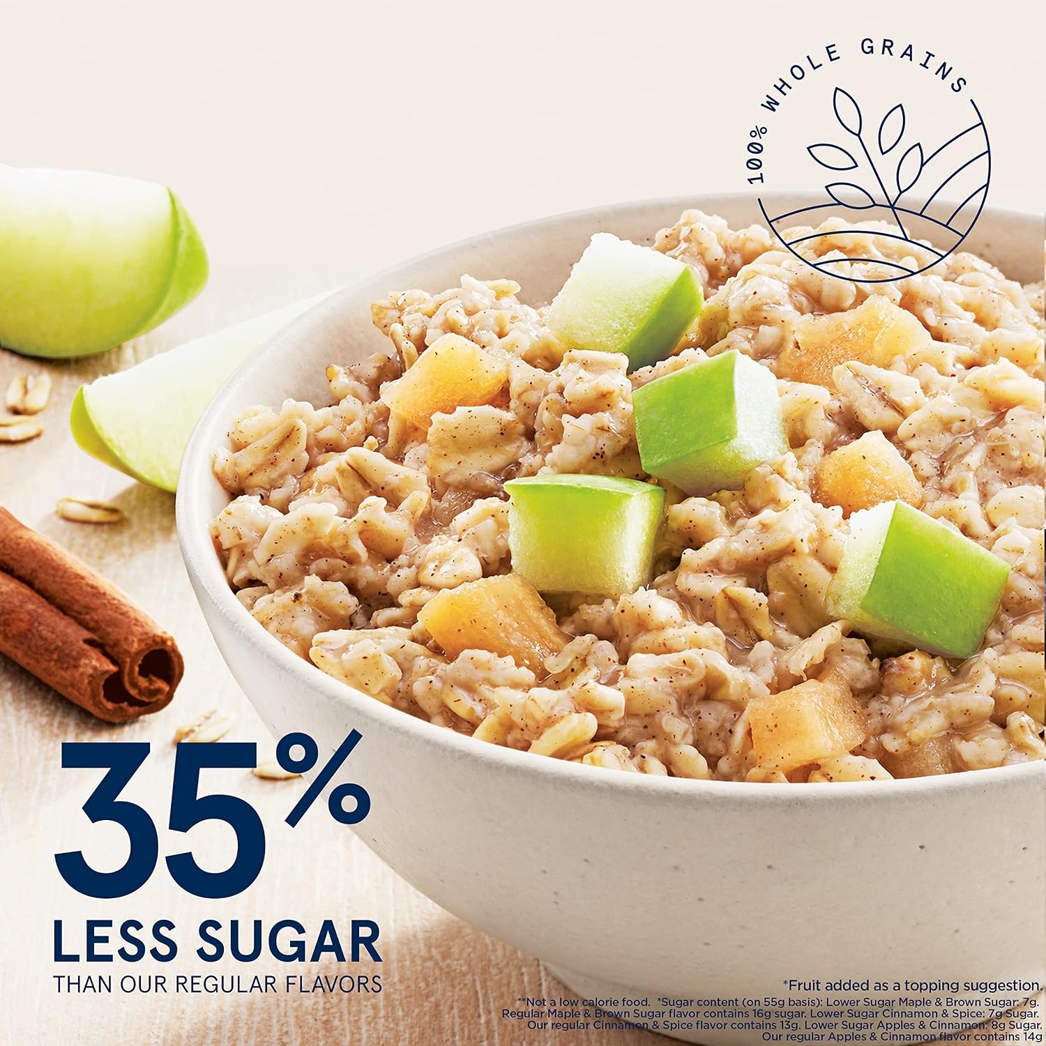 image:imageQuaker Instant Oatmeal Gluten Free Maple amp Brown Sugar Breakfast Cereal 121 Oz Pack of 6Apples Cinnamon