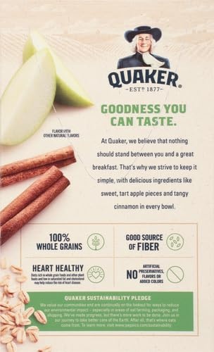 image:imageQuaker Instant Oatmeal Gluten Free Maple amp Brown Sugar Breakfast Cereal 121 Oz Pack of 6Apples Cinnamon