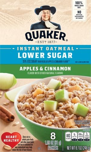 image:imageQuaker Instant Oatmeal Gluten Free Maple amp Brown Sugar Breakfast Cereal 121 Oz Pack of 6Apples Cinnamon