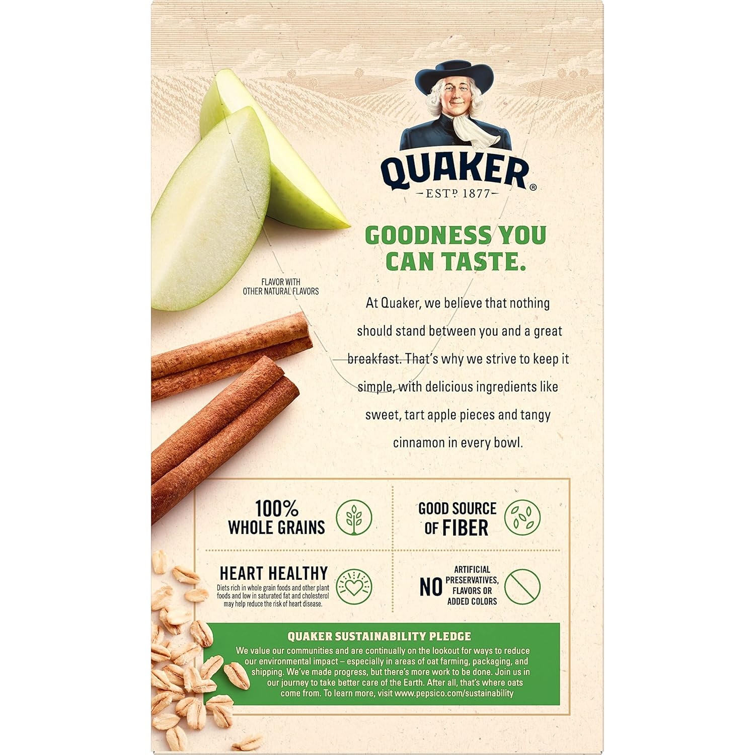 image:imageQuaker Instant Oatmeal Gluten Free Maple amp Brown Sugar Breakfast Cereal 121 Oz Pack of 6Apples Cinnamon