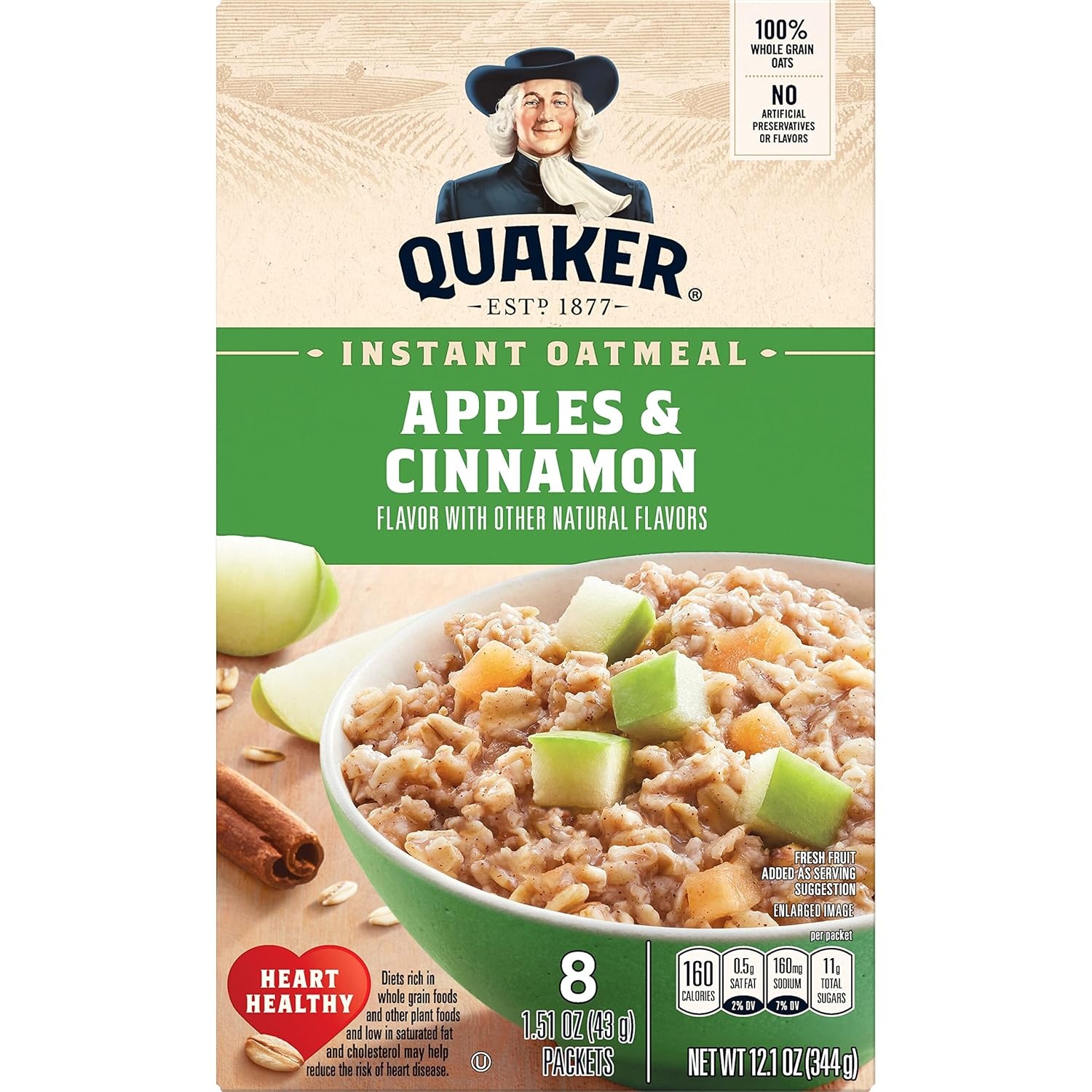 image:imageQuaker Instant Oatmeal Gluten Free Maple amp Brown Sugar Breakfast Cereal 121 Oz Pack of 6Apples Cinnamon