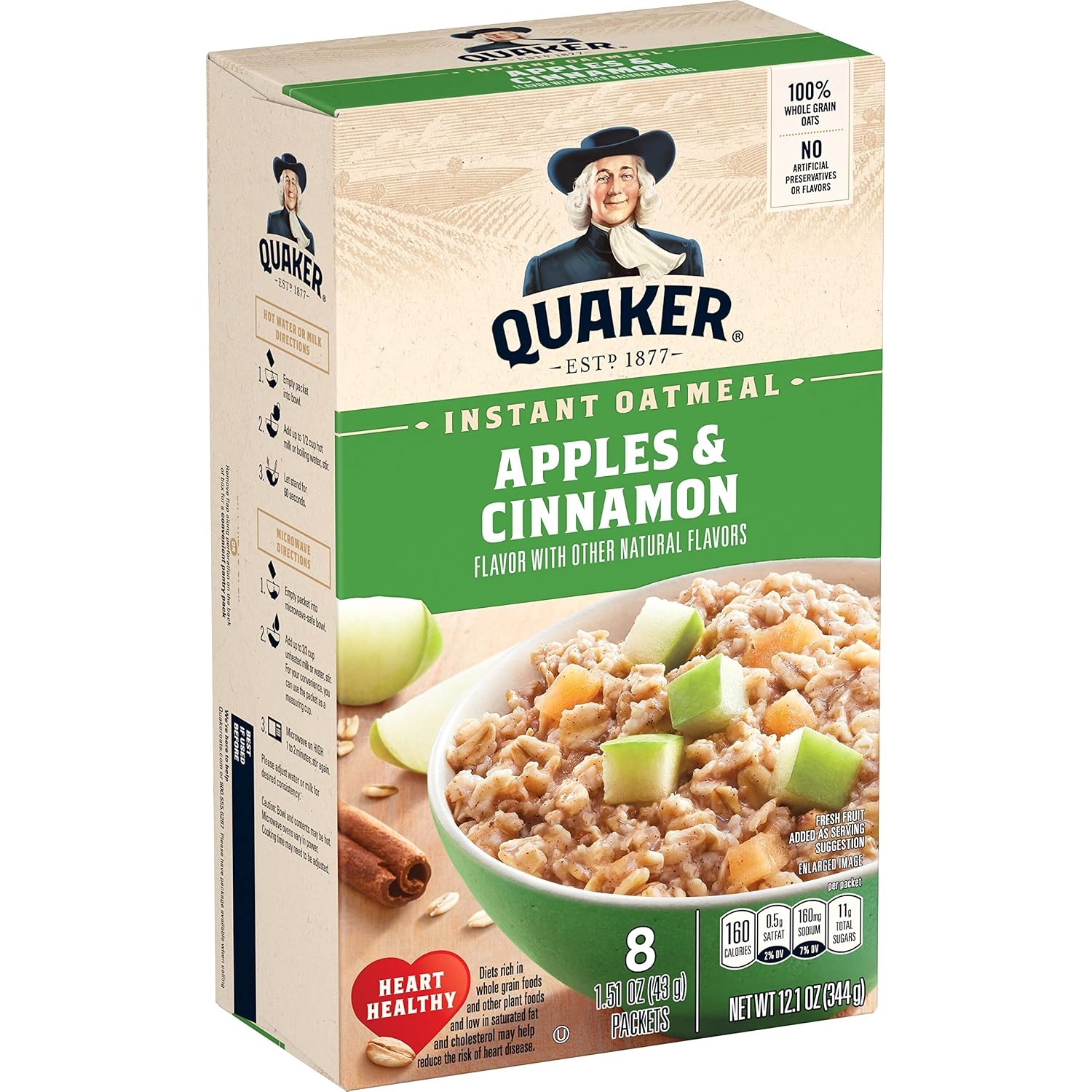 image:imageQuaker Instant Oatmeal Gluten Free Maple amp Brown Sugar Breakfast Cereal 121 Oz Pack of 6Apples Cinnamon