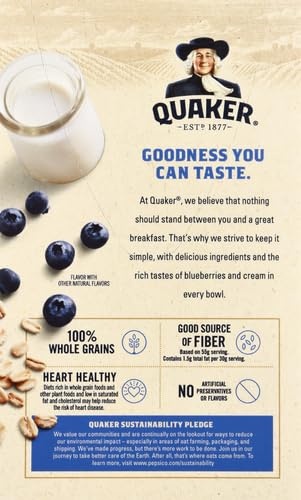image:imageQuaker Instant Oatmeal Gluten Free Maple amp Brown Sugar Breakfast Cereal 121 Oz Pack of 6Blueberries Cream