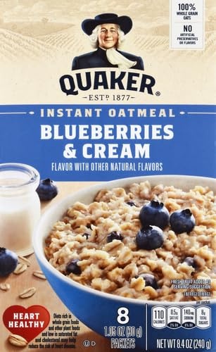 image:imageQuaker Instant Oatmeal Gluten Free Maple amp Brown Sugar Breakfast Cereal 121 Oz Pack of 6Blueberries Cream