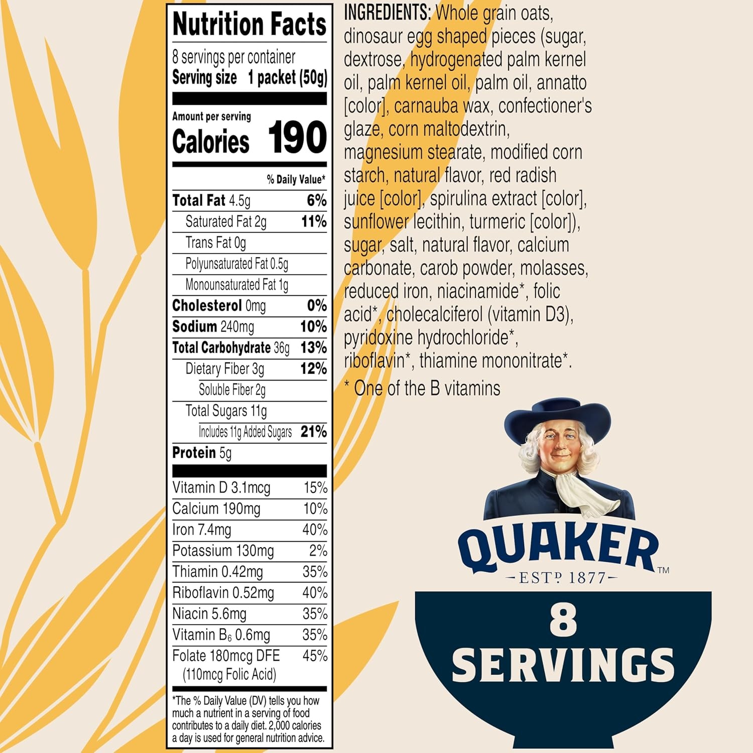 image:imageQuaker Instant Oatmeal Gluten Free Maple amp Brown Sugar Breakfast Cereal 121 Oz Pack of 6Brown Sugar