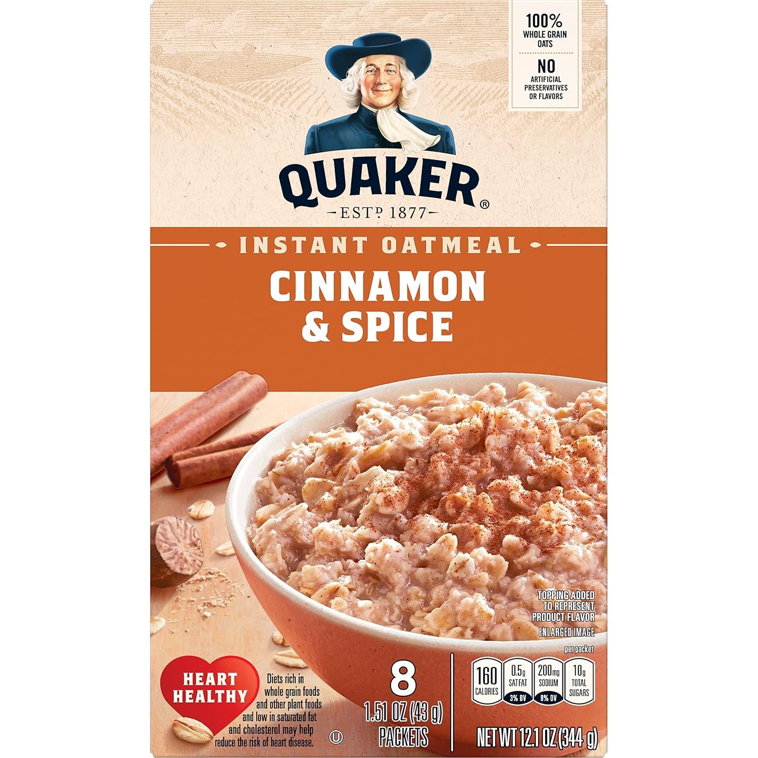 image:imageQuaker Instant Oatmeal Gluten Free Maple amp Brown Sugar Breakfast Cereal 121 Oz Pack of 6Cinnamon