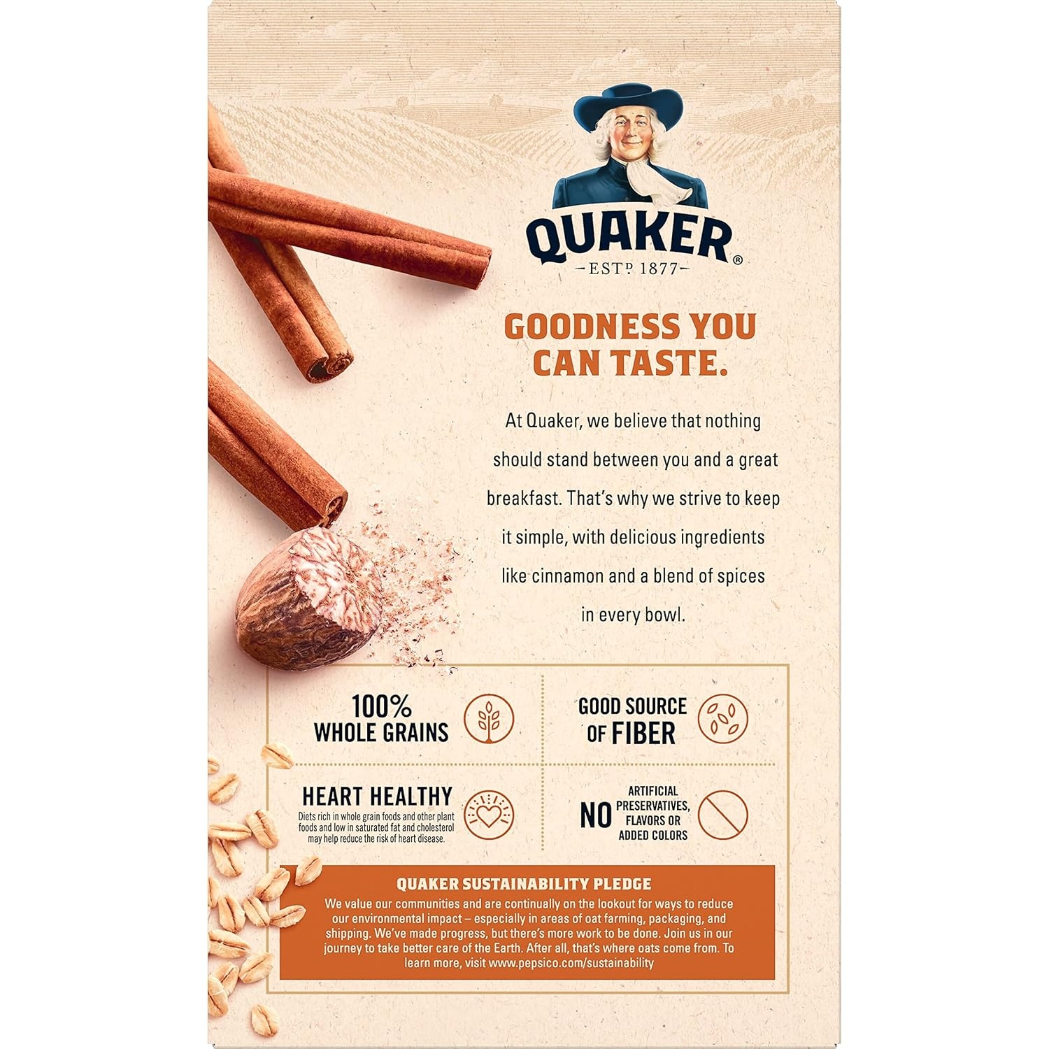 image:imageQuaker Instant Oatmeal Gluten Free Maple amp Brown Sugar Breakfast Cereal 121 Oz Pack of 6Cinnamon