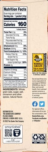 image:imageQuaker Instant Oatmeal Gluten Free Maple amp Brown Sugar Breakfast Cereal 121 Oz Pack of 6Cinnamon