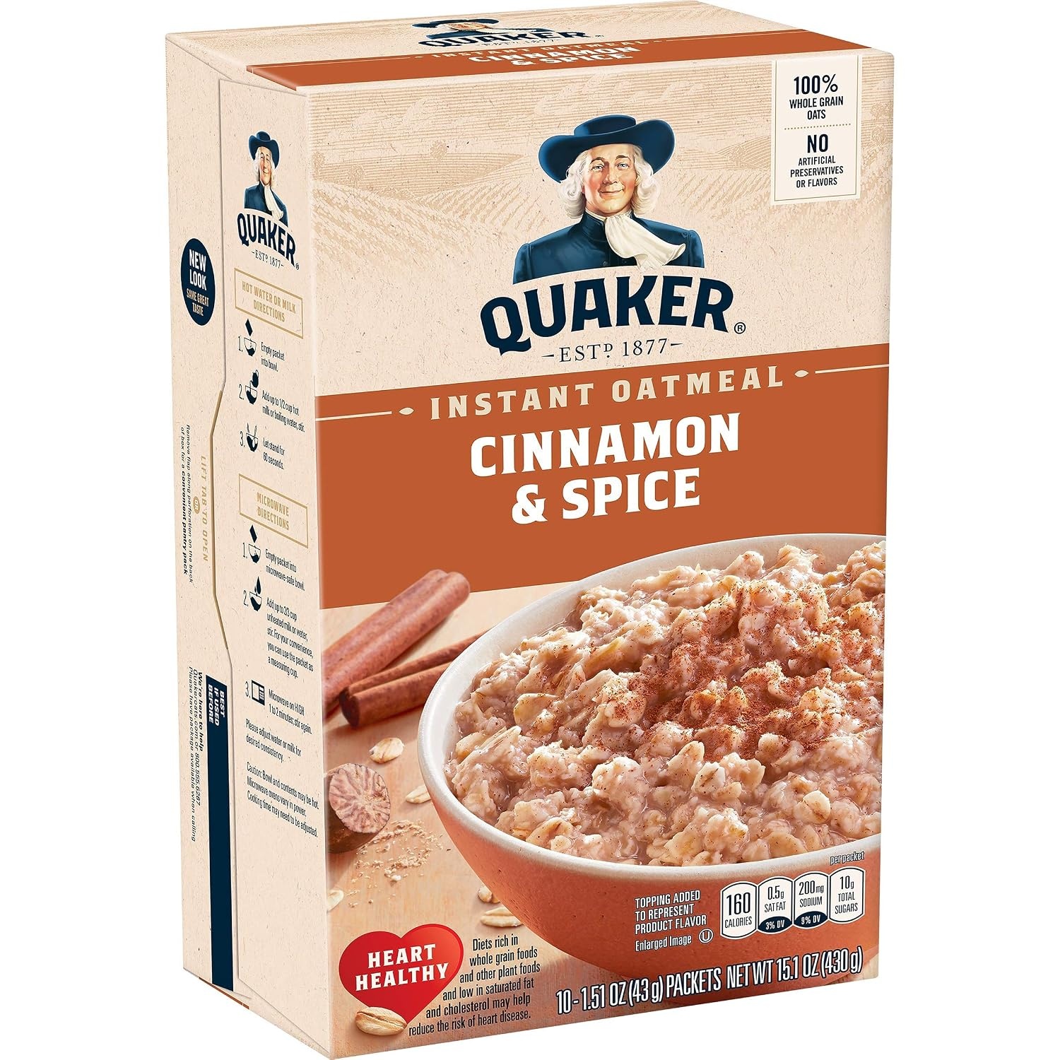 image:imageQuaker Instant Oatmeal Gluten Free Maple amp Brown Sugar Breakfast Cereal 121 Oz Pack of 6Cinnamon