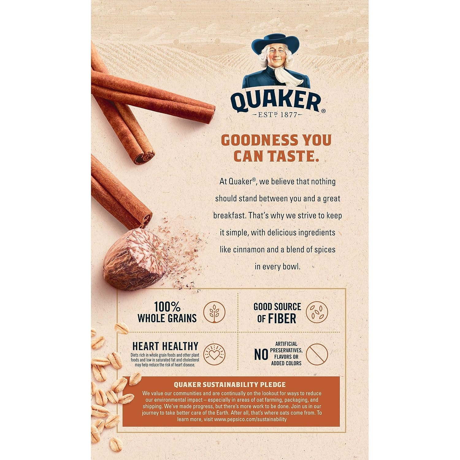 image:imageQuaker Instant Oatmeal Gluten Free Maple amp Brown Sugar Breakfast Cereal 121 Oz Pack of 6Cinnamon