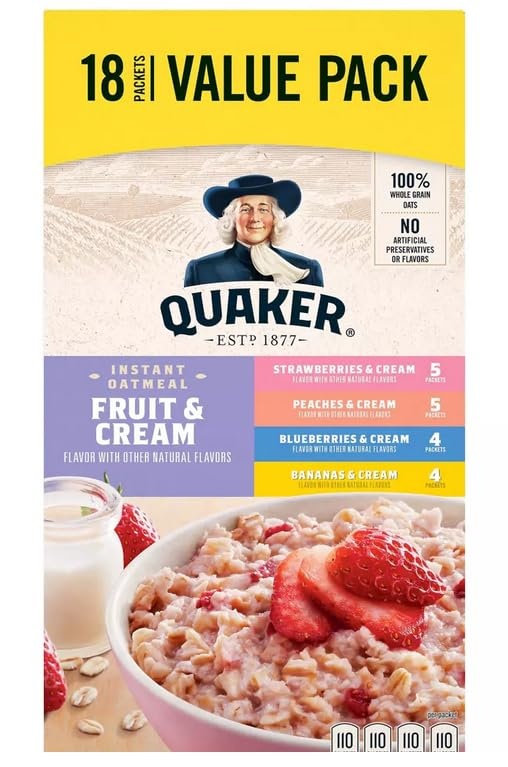 image:imageQuaker Instant Oatmeal Gluten Free Maple amp Brown Sugar Breakfast Cereal 121 Oz Pack of 6Fruit Cream