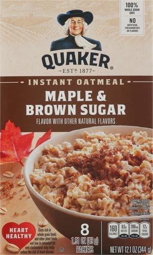 image:imageQuaker Instant Oatmeal Gluten Free Maple amp Brown Sugar Breakfast Cereal 121 Oz Pack of 6Maple Brown Sugar