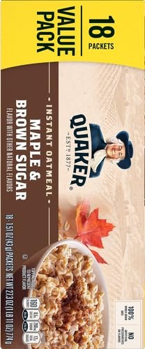image:imageQuaker Instant Oatmeal Gluten Free Maple amp Brown Sugar Breakfast Cereal 121 Oz Pack of 6Maple Brown Sugar
