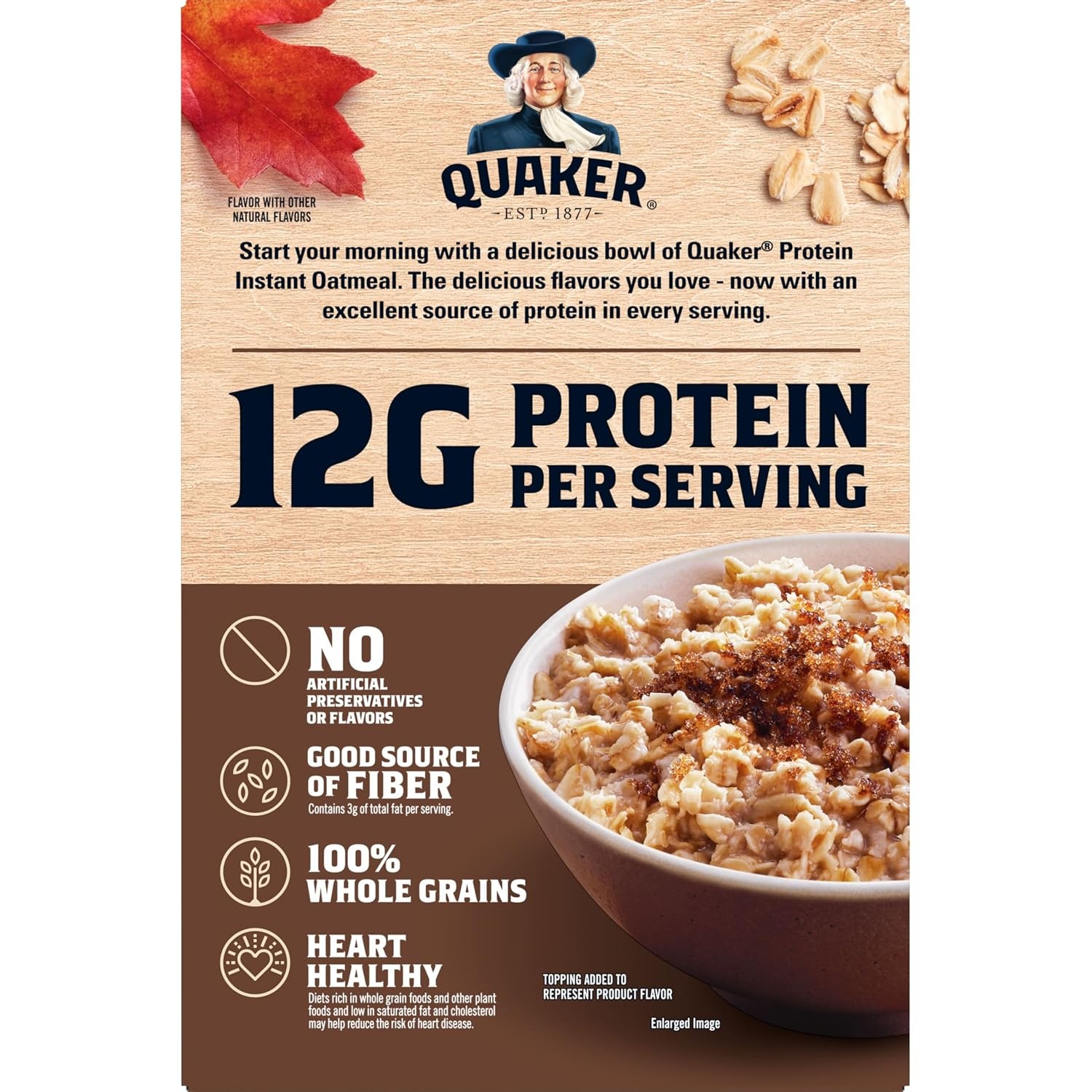 image:imageQuaker Instant Oatmeal Gluten Free Maple amp Brown Sugar Breakfast Cereal 121 Oz Pack of 6Maple Brown Sugar