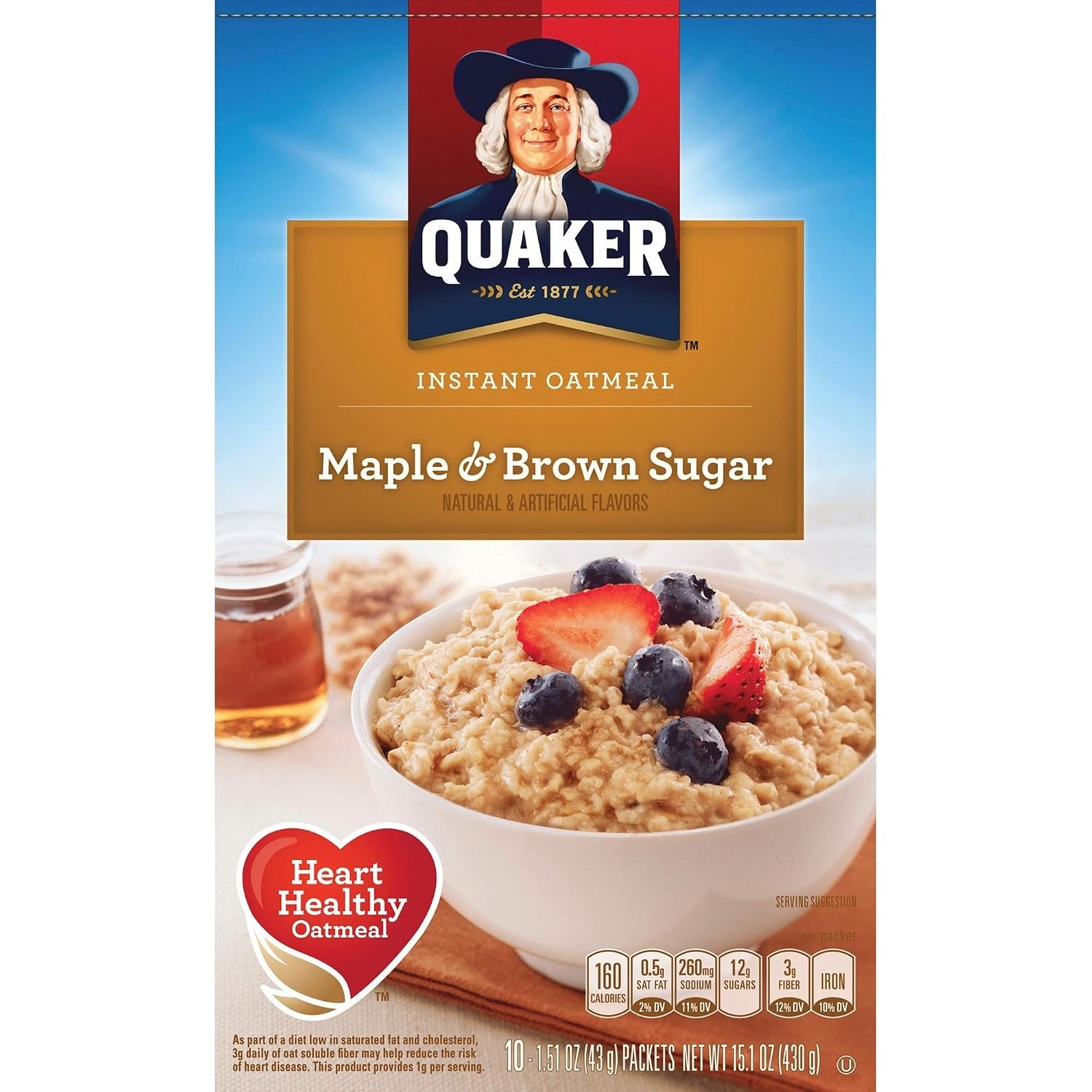 image:imageQuaker Instant Oatmeal Gluten Free Maple amp Brown Sugar Breakfast Cereal 121 Oz Pack of 6Maple Brown Sugar