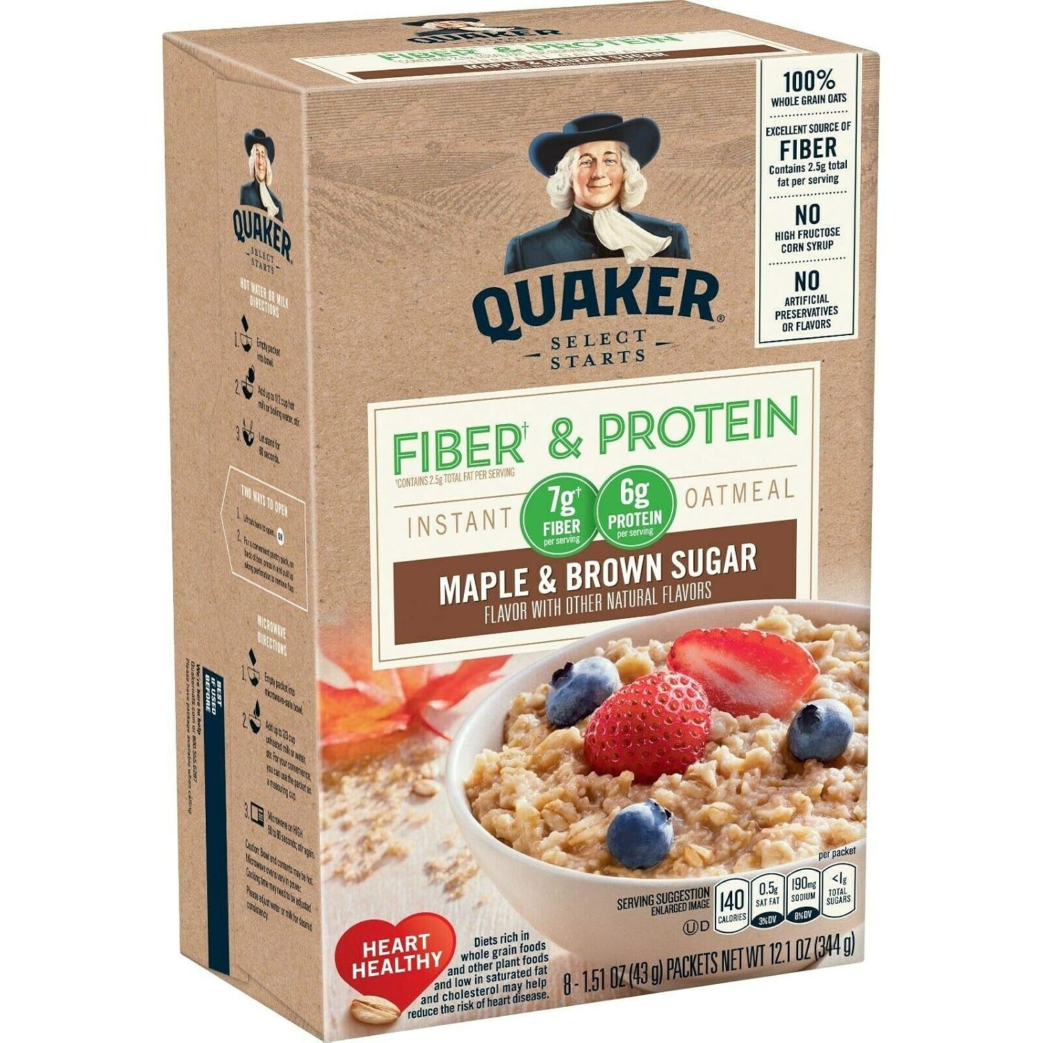image:imageQuaker Instant Oatmeal Gluten Free Maple amp Brown Sugar Breakfast Cereal 121 Oz Pack of 6Maple Brown Sugar