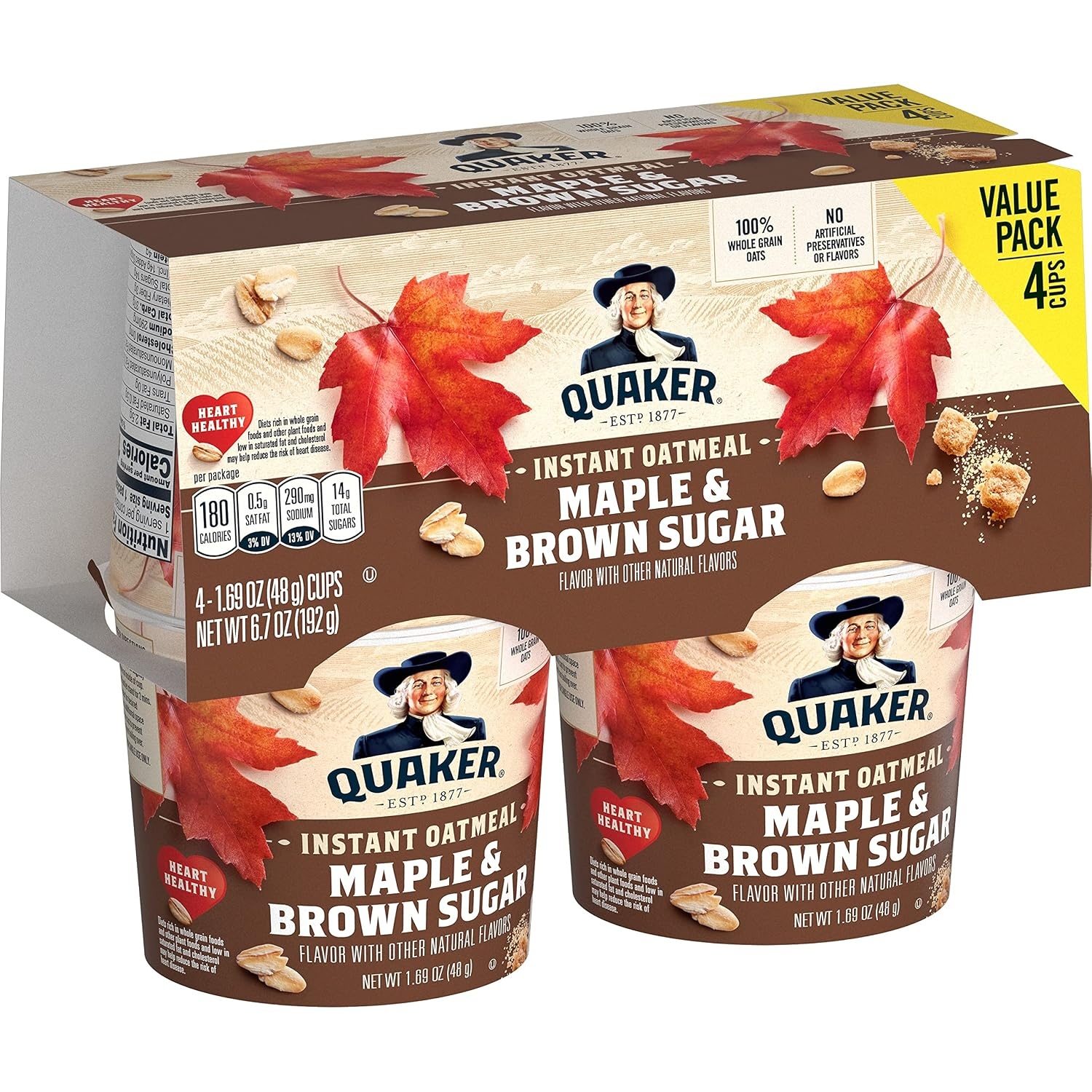 image:imageQuaker Instant Oatmeal Gluten Free Maple amp Brown Sugar Breakfast Cereal 121 Oz Pack of 6Maple and Brown Sugar