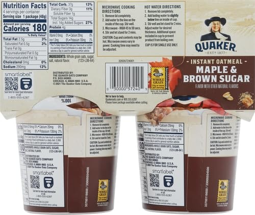 image:imageQuaker Instant Oatmeal Gluten Free Maple amp Brown Sugar Breakfast Cereal 121 Oz Pack of 6Maple and Brown Sugar