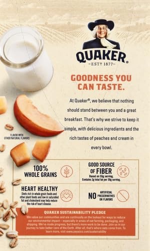 image:imageQuaker Instant Oatmeal Gluten Free Maple amp Brown Sugar Breakfast Cereal 121 Oz Pack of 6Peaches Cream
