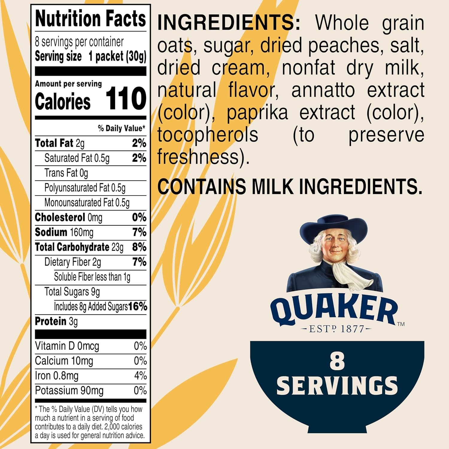 image:imageQuaker Instant Oatmeal Gluten Free Maple amp Brown Sugar Breakfast Cereal 121 Oz Pack of 6Peaches Cream