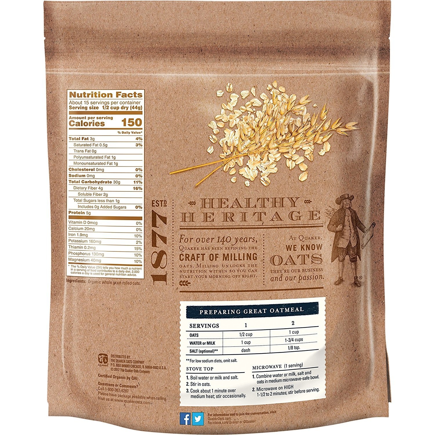 image:imageQuaker Instant Oatmeal Gluten Free Maple amp Brown Sugar Breakfast Cereal 121 Oz Pack of 6Quick Organic