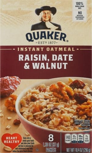 image:imageQuaker Instant Oatmeal Gluten Free Maple amp Brown Sugar Breakfast Cereal 121 Oz Pack of 6Raisin Date Walnut