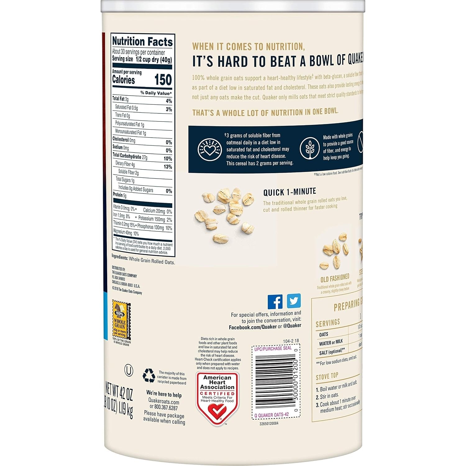 image:imageQuaker Instant Oatmeal Gluten Free Maple amp Brown Sugar Breakfast Cereal 121 Oz Pack of 6whole grain