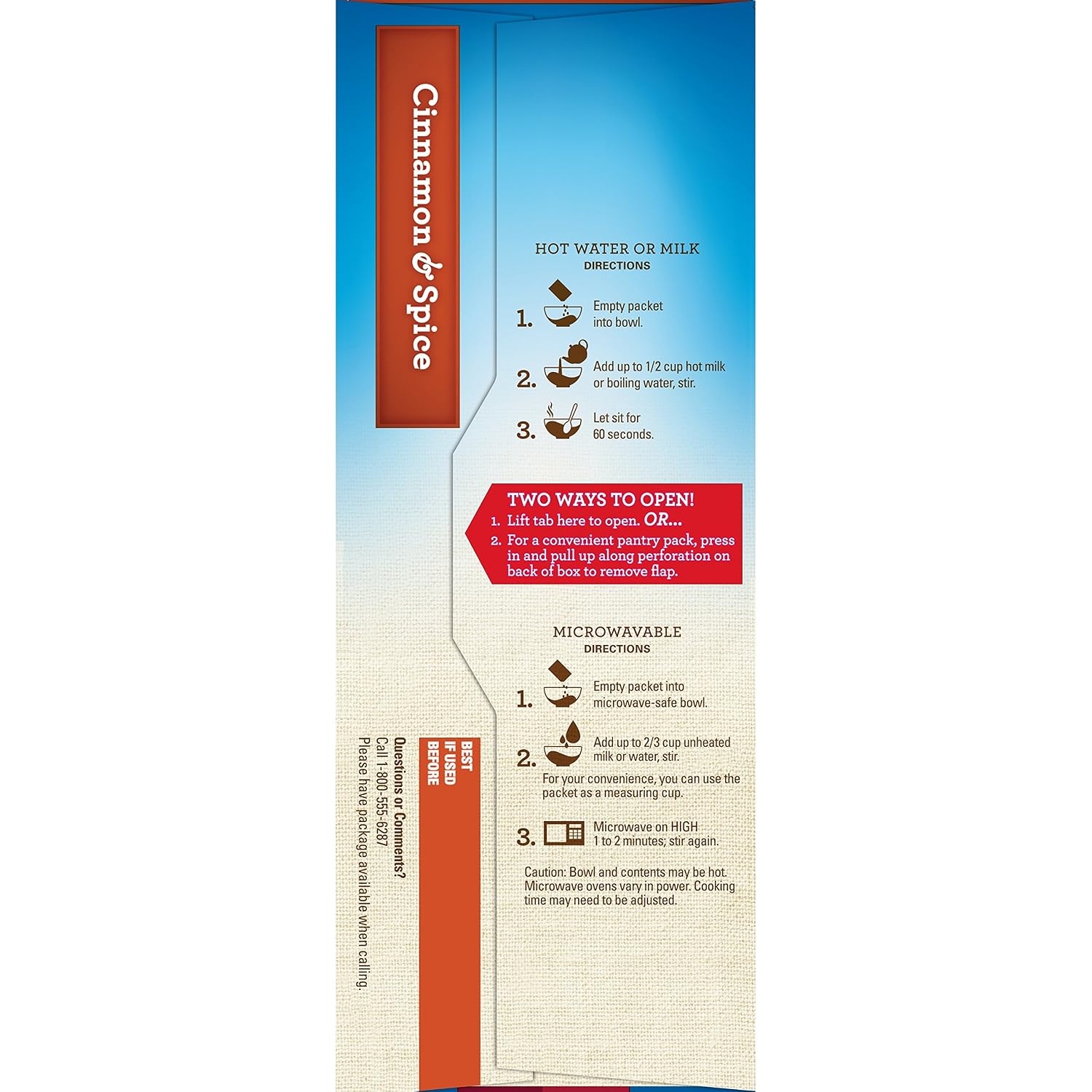 image:imageQuaker Instant Oatmeal USDA Organic NonGMO Project Verified Original Individual Packets 8 Count Pack of 6Cinnamon