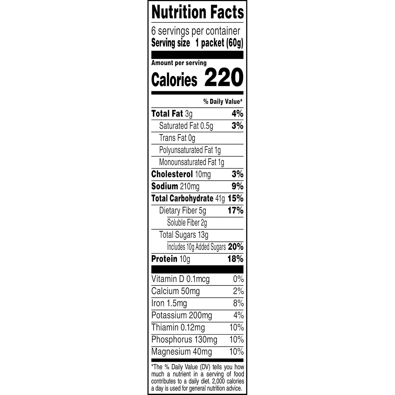 image:imageQuaker Instant Oatmeal USDA Organic NonGMO Project Verified Original Individual Packets 8 Count Pack of 6Cinnamon