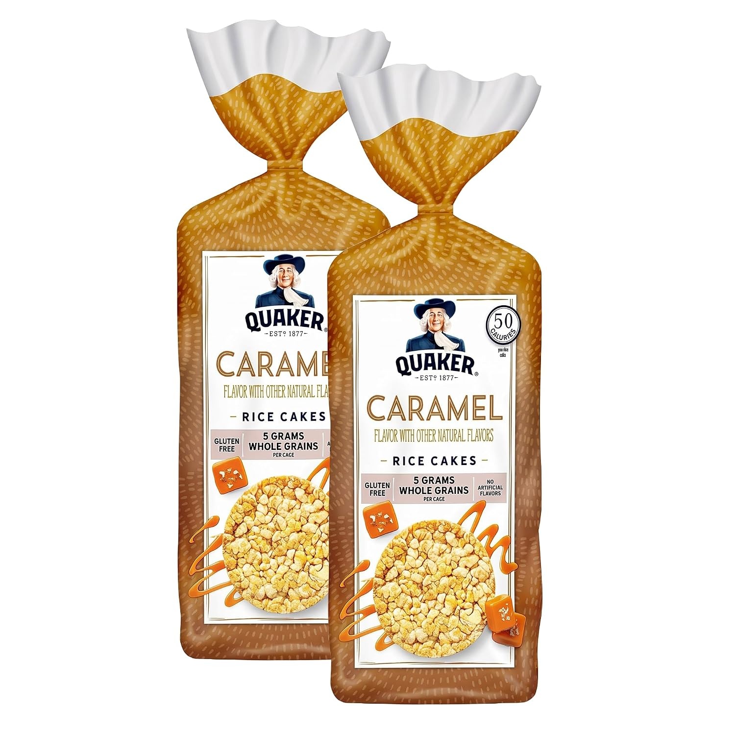 image:imageQuaker Large Rice Cakes Chocolate 723 oz Bags 3 Pack Gluten Free Whole Grain No Added ColorsCaramel