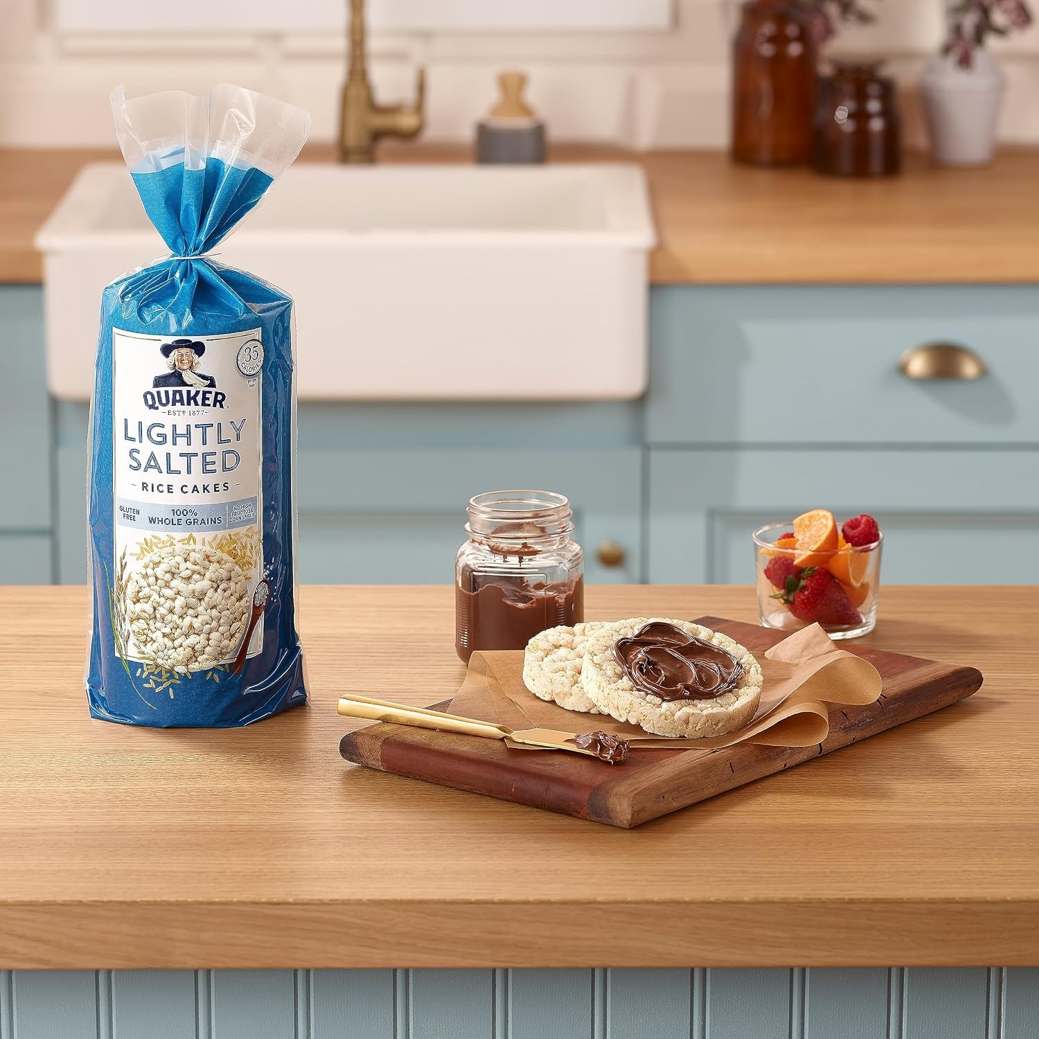image:imageQuaker Large Rice Cakes Gluten Free 3 Flavor Variety Pack 6 CountLightly Salted