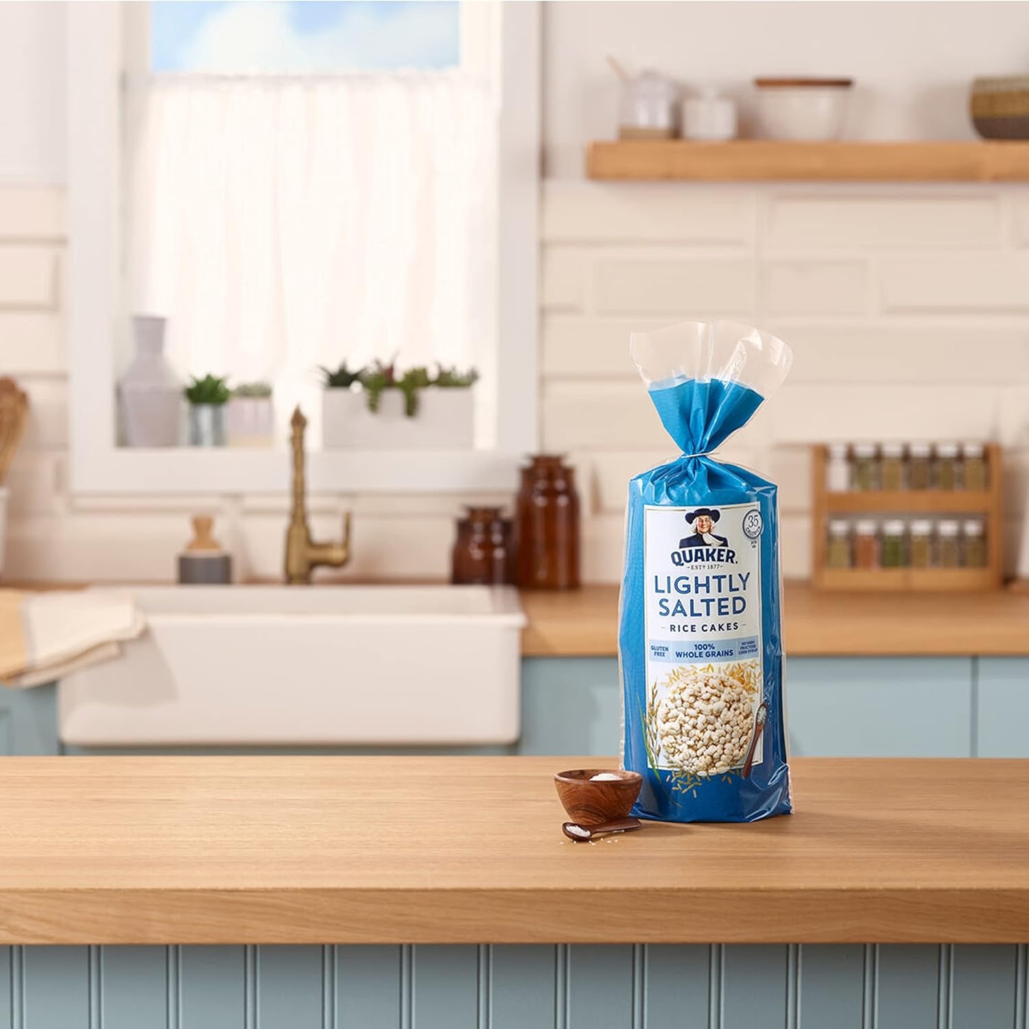 image:imageQuaker Large Rice Cakes Gluten Free 3 Flavor Variety Pack 6 CountLightly Salted