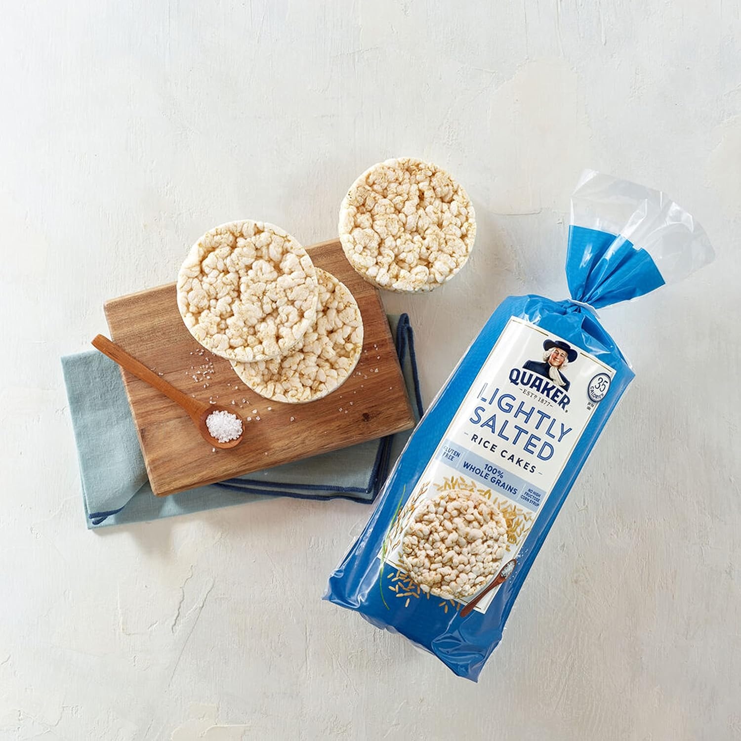 image:imageQuaker Large Rice Cakes Gluten Free 3 Flavor Variety Pack 6 CountLightly Salted